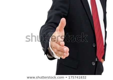 Stock photo: Handsome Businessman Offering Handshake Over White Background