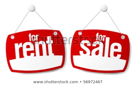 Stockfoto: Home For Rent Sign Illustration Clipart