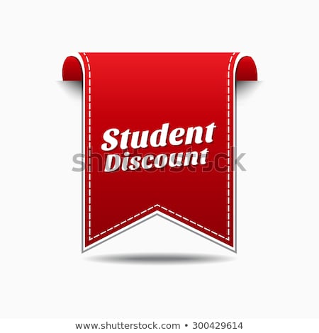 Foto stock: Student Discount Red Vector Icon Design