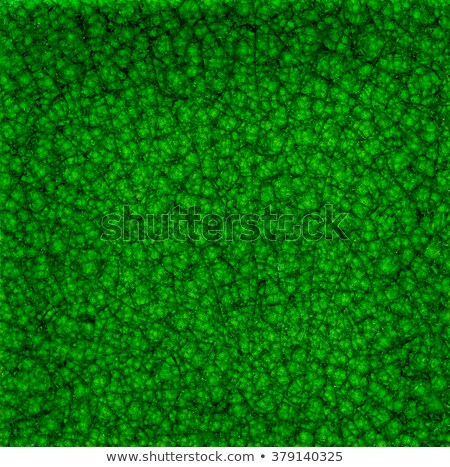 Stockfoto: Macro Shot Of A Crackle Glaze Tile - Dark Green