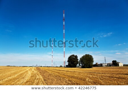 Stock photo: Radio Installation In Golden Acres With Blue Sky