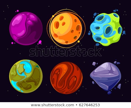 Stok fotoğraf: Group Of Colourful Planets