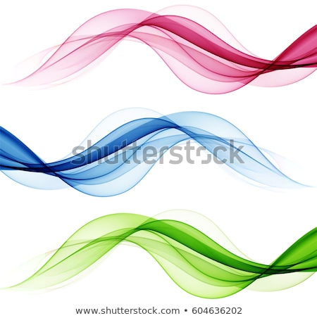 Stok fotoğraf: Set Abstract Color Wave Vector Smoke Lines