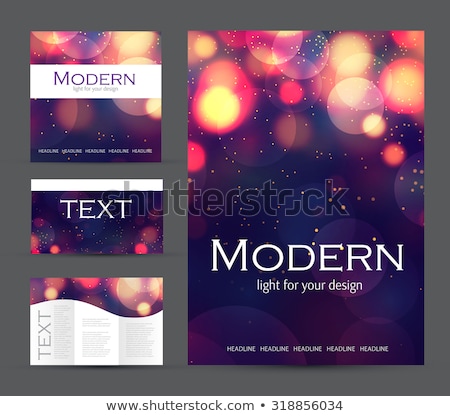 Stockfoto: Christmas Invitation Party Card Template Design With Creative Tr