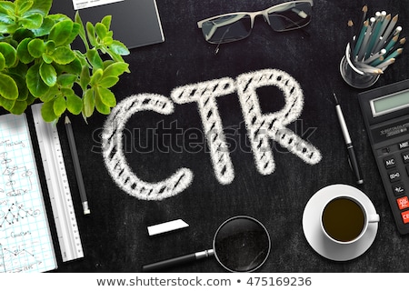 Foto stock: Ctr On Black Chalkboard 3d Rendering