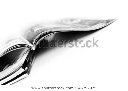 Stok fotoğraf: Stack Of Folded Papers With Black Edges