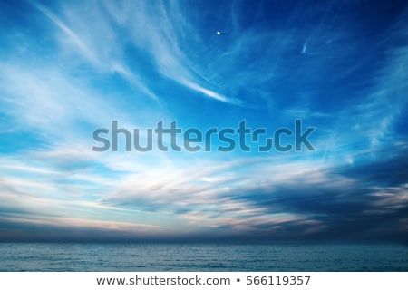 Stockfoto: Day Moon Blue Sky