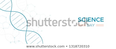 Foto stock: Dna Strand Molecule Banner Background Science Day