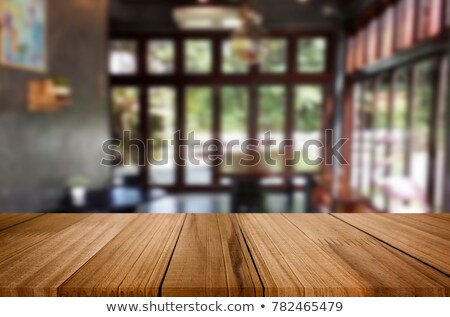 Сток-фото: Selected Focus Empty Wooden Table And Blurred Background Of Abst