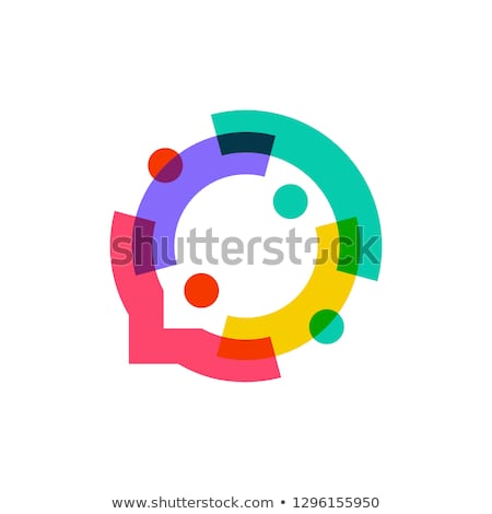 Zdjęcia stock: Social People Group With Colorful Chat Bubbles