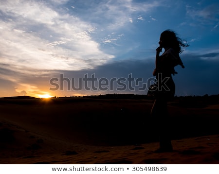 ストックフォト: Young Woman In The Desert Vietnam