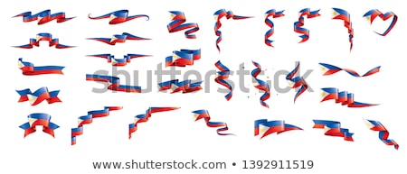 Foto stock: Philippines Flag Vector Illustration On A White Background