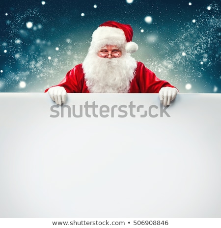 Сток-фото: Santa Claus Holding Blank Sign