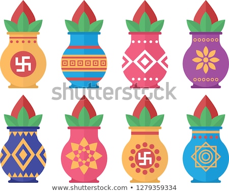 Stock photo: Golden Kalash With Coconut