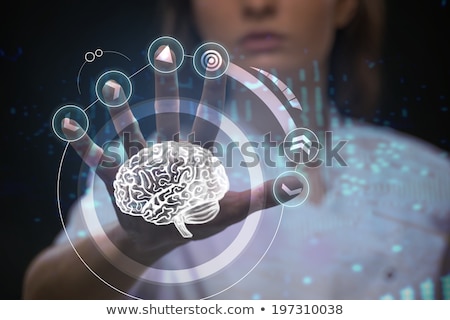 Stock foto: Doctor Working Futuristic Touch Screen Interface