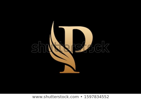 Foto stock: Logo Shapes And Icons Of Letter P