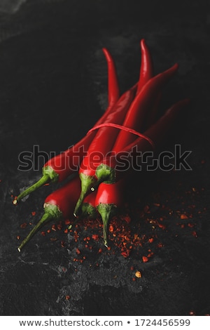 Foto stock: Red Chili Peppers In A Bunch