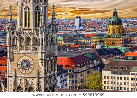 ストックフォト: Old Gothic Street In Bavarian Town By Munich Germany