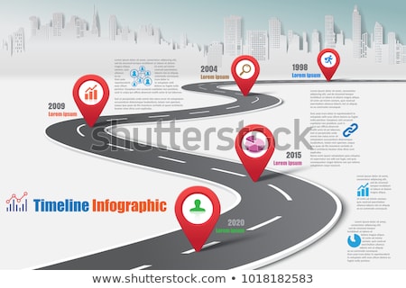 Stok fotoğraf: Route Map Road Map City Vector Illustration