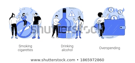 Foto stock: Overspending Concept Vector Illustration