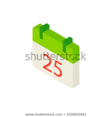 Foto stock: 25 December Calendar Isometric Object