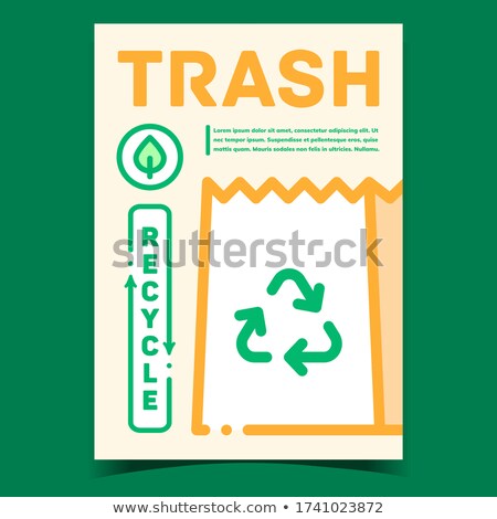 Stock fotó: Trash Recycle Promotional Marketing Banner Vector