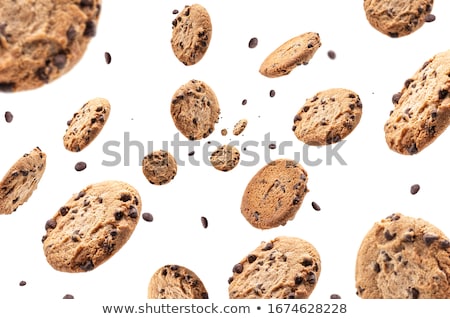 Foto stock: Chocolate Chip Cookie Isolated On White