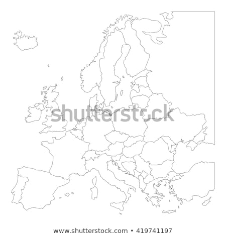 Stok fotoğraf: Blank Map Of Europe