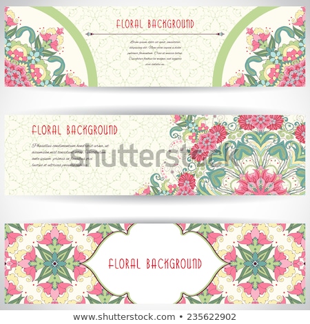 Foto stock: 3 Floral Banners In Vector