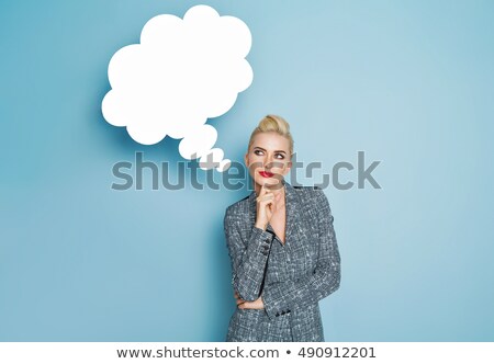 Stok fotoğraf: Beautiful Woman Thinking With Empty Copy Space