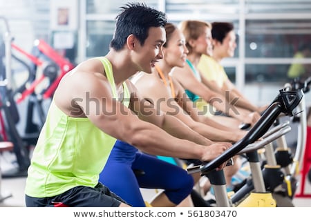 Girl In Fitness Center Stockfoto © Kzenon