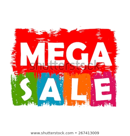 Mega Sale Drawn Label Сток-фото © marinini