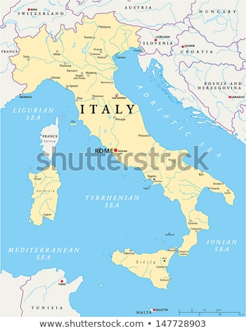 ストックフォト: Map Of Italy Vatican City