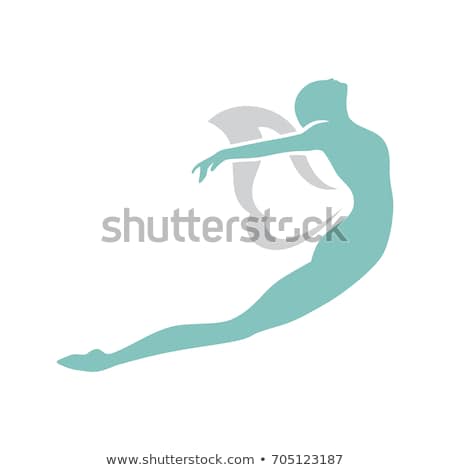 Сток-фото: Vector Logo Girl With Wings For Fitness