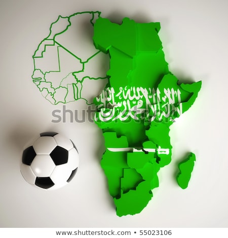 Stock photo: Saudi Arabia And Uganda Flags