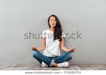 [[stock_photo]]: Young Beautiful Woman Sitting In Yoga Position
