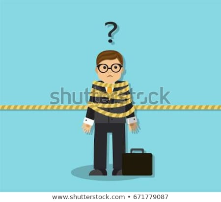Stockfoto: Businessman Tied Up With Rope