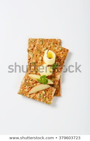 Stock fotó: Pumpkin Seed Crackers With Butter And Apple