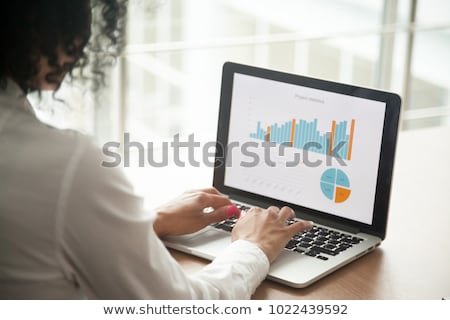 Stockfoto: Web Statistics On Laptop Screen