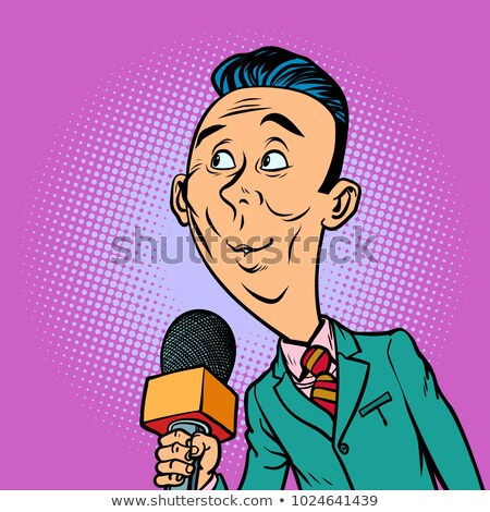 Stockfoto: Attentive Interested Curious Reporter Correspondent Journalist M