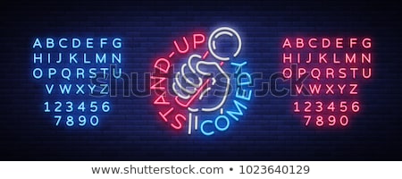 Zdjęcia stock: Advertising Card Banner On Stand Up Show Vector