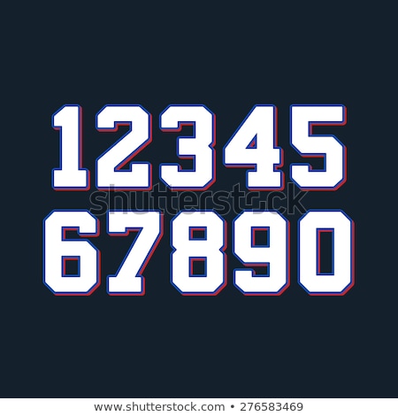 Stok fotoğraf: Numbers Font Sport Font With Numbers And Numeric