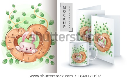 Stockfoto: Rabbit Play Poster And Merchandising