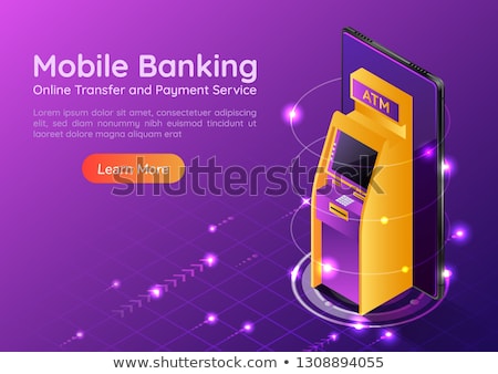[[stock_photo]]: Cash Machine Isometric Icon Vector Illustration
