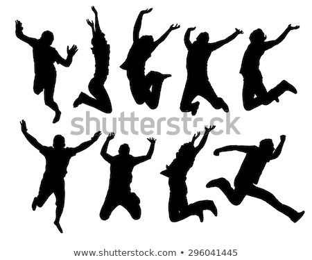 Stock fotó: Jumping Silhouettes