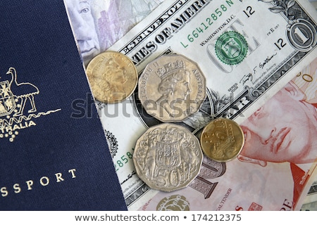 Foto stock: Asaporte · australiano · y · monedas