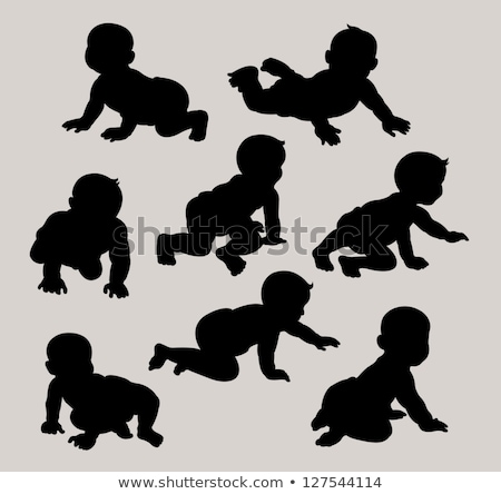 Baby Silhouettes Foto d'archivio © ComicVector703