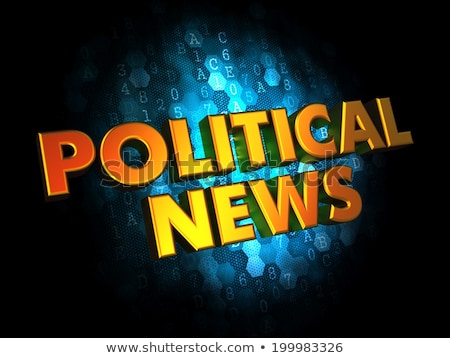 Foto d'archivio: Political News - Gold 3d Words