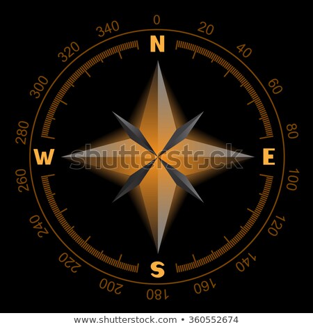 Foto stock: Glowing Compass Dial