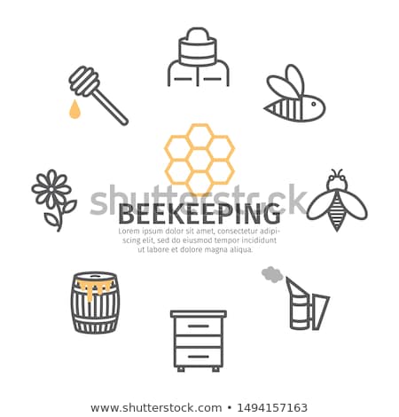 Foto stock: Bee Hive Smoker Line Icon